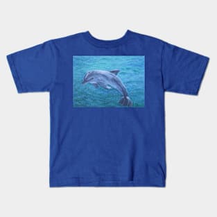 Dolphin Acrylic Painting Kids T-Shirt